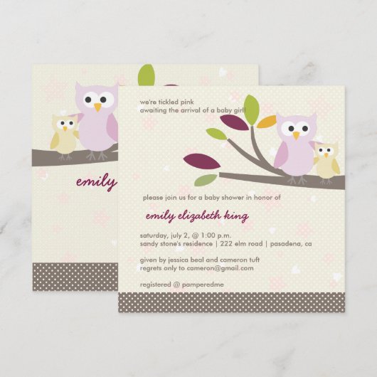 PixDezines Mammie+baby voor een baby shower Kaart (Voorkant / Achterkant)