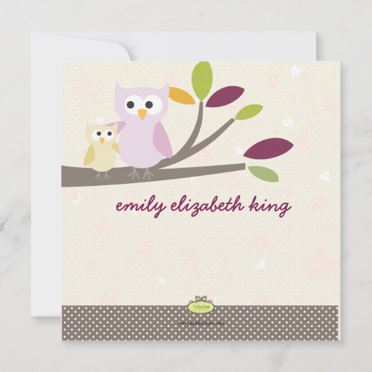 PixDezines Mammie+baby voor een baby shower Kaart (Achterkant)