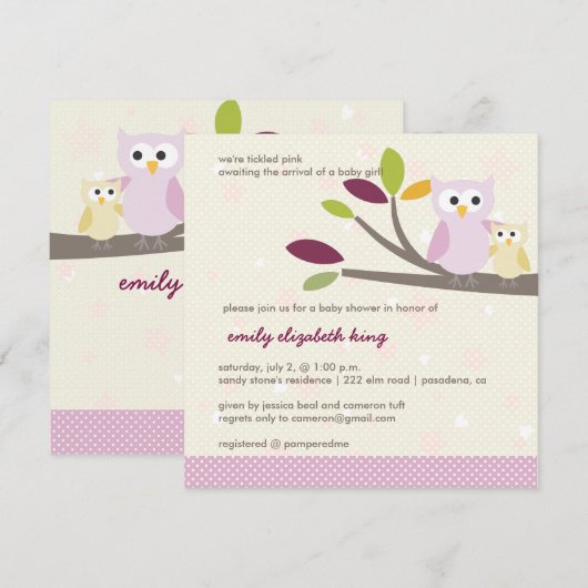 PixDezines Mammie+baby voor een baby shower Kaart (Voorkant / Achterkant)