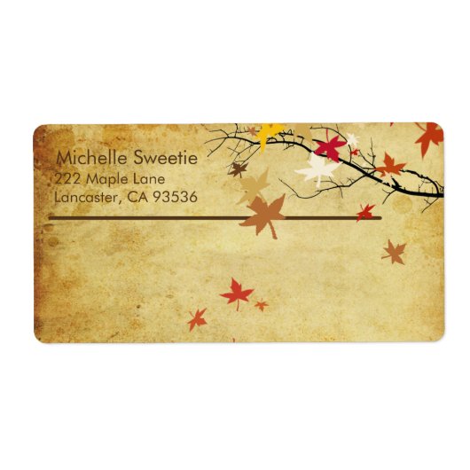 PixDezines Maple Branch Etiket (Voorkant)