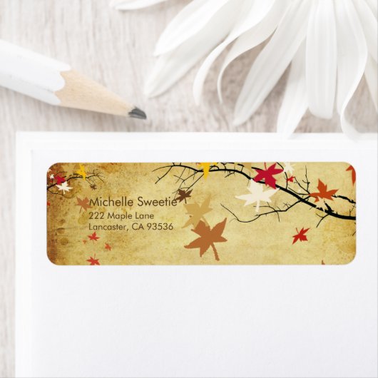 PixDezines Maple Branch Etiket (Insitu)