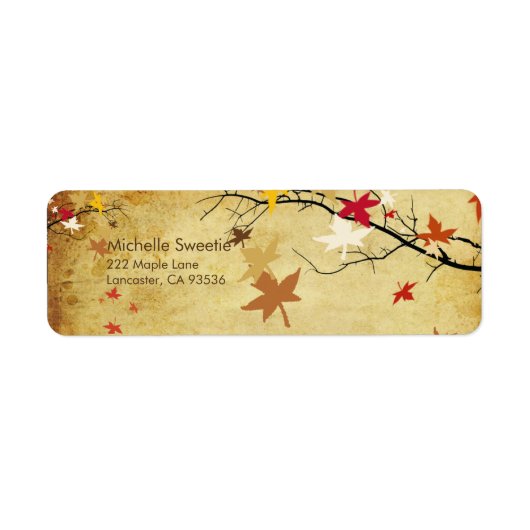 PixDezines Maple Branch Etiket (Voorkant)