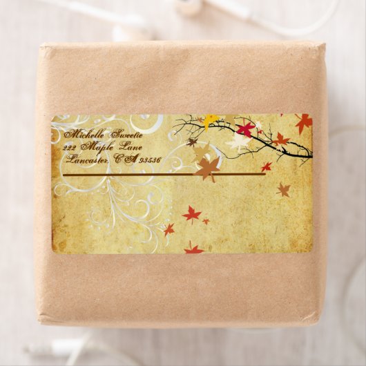 PixDezines Maple Branch Etiket (Insitu)