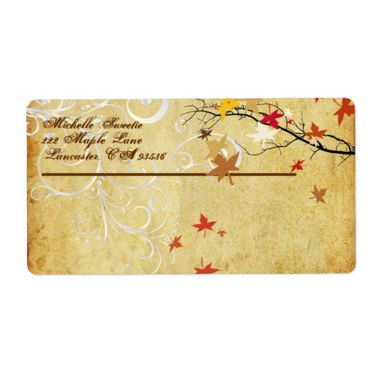 PixDezines Maple Branch Etiket (Voorkant)