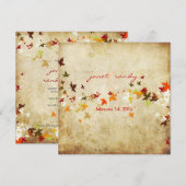 PixDezines Maple Leaves/fall bruiloft Kaart (Voorkant / Achterkant)