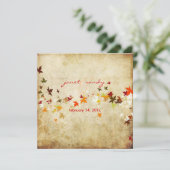 PixDezines Maple Leaves/fall bruiloft Kaart (Staand voorkant)