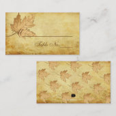 PixDezines Maple Leaves/Faux Gold/Place Cards Plaatskaartje (Voorkant / Achterkant)