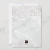 PixDezines Marble+Blush Pink Confetti/Baptisme Kaart (Achterkant)