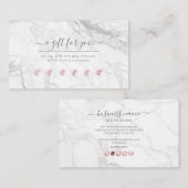 PixDezines Marble Blush Pink Reward Card Visitekaartje (Voorkant / Achterkant)