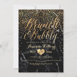 PixDezines Marble Brunch+Bubbly Dazzled/Faux Gold Kaart