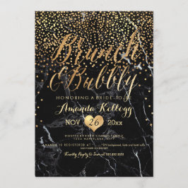 PixDezines Marble Brunch+Bubbly Dazzled/Faux Gold Kaart
