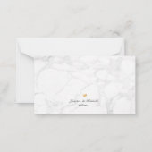 PixDezines Marble Faux Gold Classic Hartelijk dank Notitiekaartje (Achterkant)