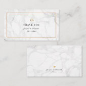 PixDezines Marble Faux Gold Classic Hartelijk dank Notitiekaartje (Voorkant / Achterkant)