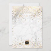 PixDezines Marble+Faux Gold Confetti/Doopsel Kaart (Achterkant)