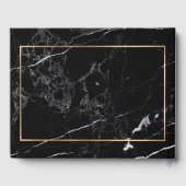 PixDezines Marble+Faux Gold Crown+Fancy Script Gastenboek (Achterkant)