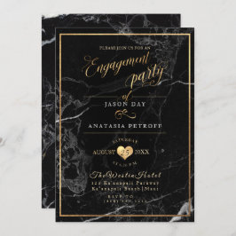 PixDezines Marble/Faux Gold/Engagement Party Kaart