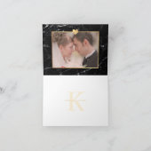 PixDezines Marble+Faux Gold/Happy Couple Hartelijk Bedankkaart (Binnen)
