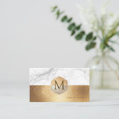 PIXDEZINES MARBLE FAUX GOLD+HONEYCOMB VISITEKAARTJE (Staand voorkant)