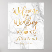 PixDezines Marble/Faux Gold/Reception Poster (Voorkant)
