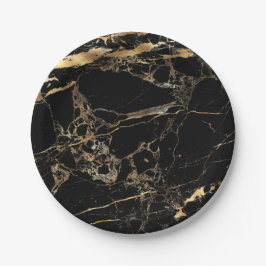 PixDezines Marble/Faux Gold Veins Papieren Bordje