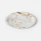 PixDezines Marble/Faux Gold Veins Papieren Bordje (Gekanteld)