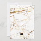 PixDezines Marble/Faux Gold/Wedding Celebration Kaart (Achterkant)