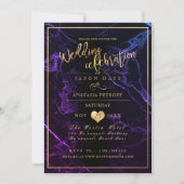 PixDezines Marble/Faux Gold/Wedding Celebration Kaart (Voorkant)