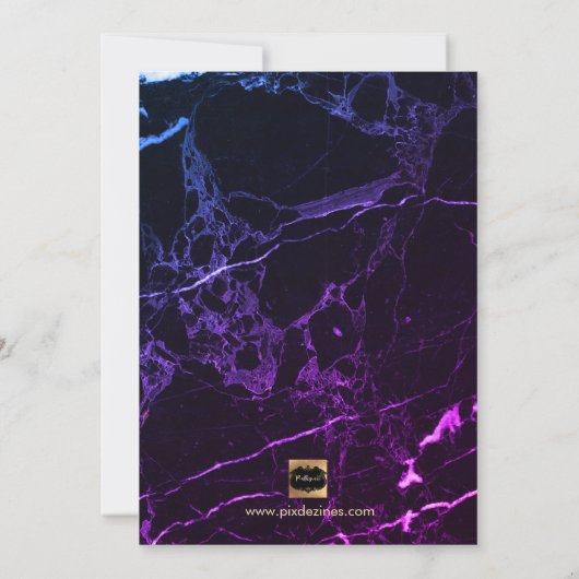PixDezines Marble/Faux Gold/Wedding Celebration Kaart (Achterkant)