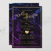 PixDezines Marble/Faux Gold/Wedding Celebration Kaart (Voorkant / Achterkant)