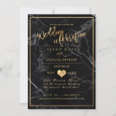PixDezines Marble/Faux Gold/Wedding Celebration Kaart (Voorkant)