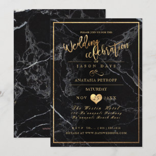 PixDezines Marble/Faux Gold/Wedding Celebration Kaart