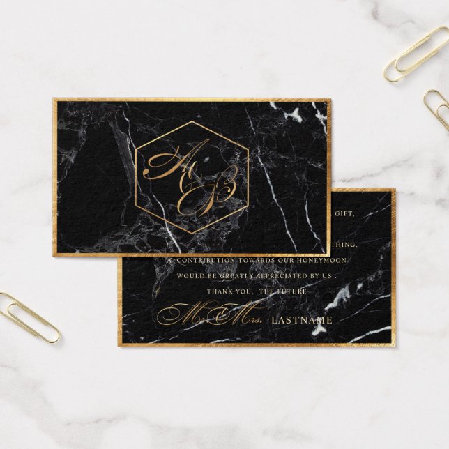 PixDezines Marble+Faux Goud Elegant Script /Gift Visitekaartje (Kantoor)