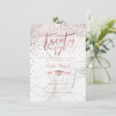 PixDezines Marble Faux Roos Gold 2017 Afstuderen Kaart (Staand voorkant)