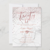 PixDezines Marble Faux Roos Gold 2017 Afstuderen Kaart (Voorkant)