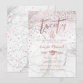 PixDezines Marble Faux Roos Gold 2018 Afstuderen Kaart (Voorkant / Achterkant)