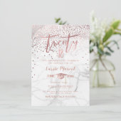 PixDezines Marble Faux Roos Gold 2018 Afstuderen Kaart (Staand voorkant)