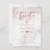 PixDezines Marble Faux Roos Gold 2018 Afstuderen Kaart (Voorkant)