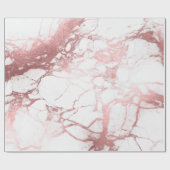 PixDezines Marble+Faux Roos Gold Cadeaupapier (Vlak)