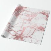 PixDezines Marble+Faux Roos Gold Cadeaupapier (Uitgerold)