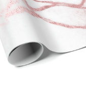 PixDezines Marble+Faux Roos Gold Cadeaupapier (Rol Hoek)