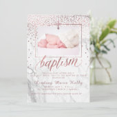 PixDezines Marble+Faux Roos Gold Confetti Doop Kaart (Staand voorkant)