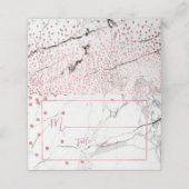 PixDezines Marble+Faux Roos Gold Confetti Plaatskaartje (Buitenkant ongevouwen)