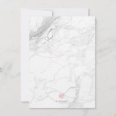 PixDezines Marble/Faux Roos Gold/Engagement Party Kaart (Achterkant)