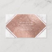 PixDezines Marble+Faux Roos Gold Foil Visitekaartje (Achterkant)