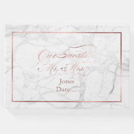 PixDezines Marble+Faux Roos Gold Gastenboek