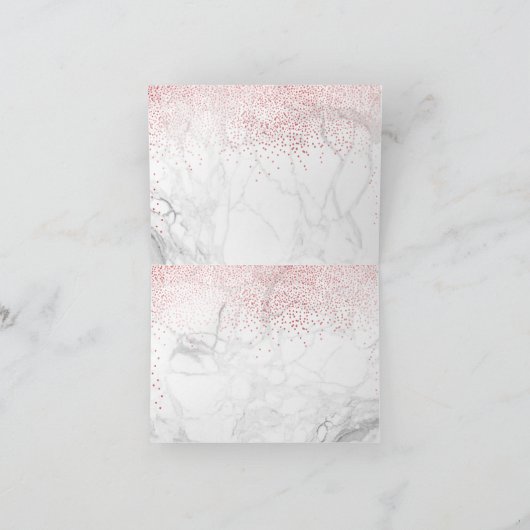 PixDezines Marble Faux Roos Gold/Gereserveerde Tab Kaart (Binnen)