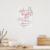 PixDezines Marble/Faux Roos Gold/Reception Poster (Keuken)