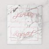 PixDezines Marble+Faux Roos Gold Reserved Sign Plaatskaartje (Buitenkant ongevouwen)