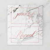 PixDezines Marble+Faux Roos Gold Reserved Sign Plaatskaartje (Buitenkant ongevouwen)