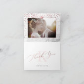 PixDezines Marble+Faux Roos Gold Weddenschap Harte Bedankkaart (Binnen)